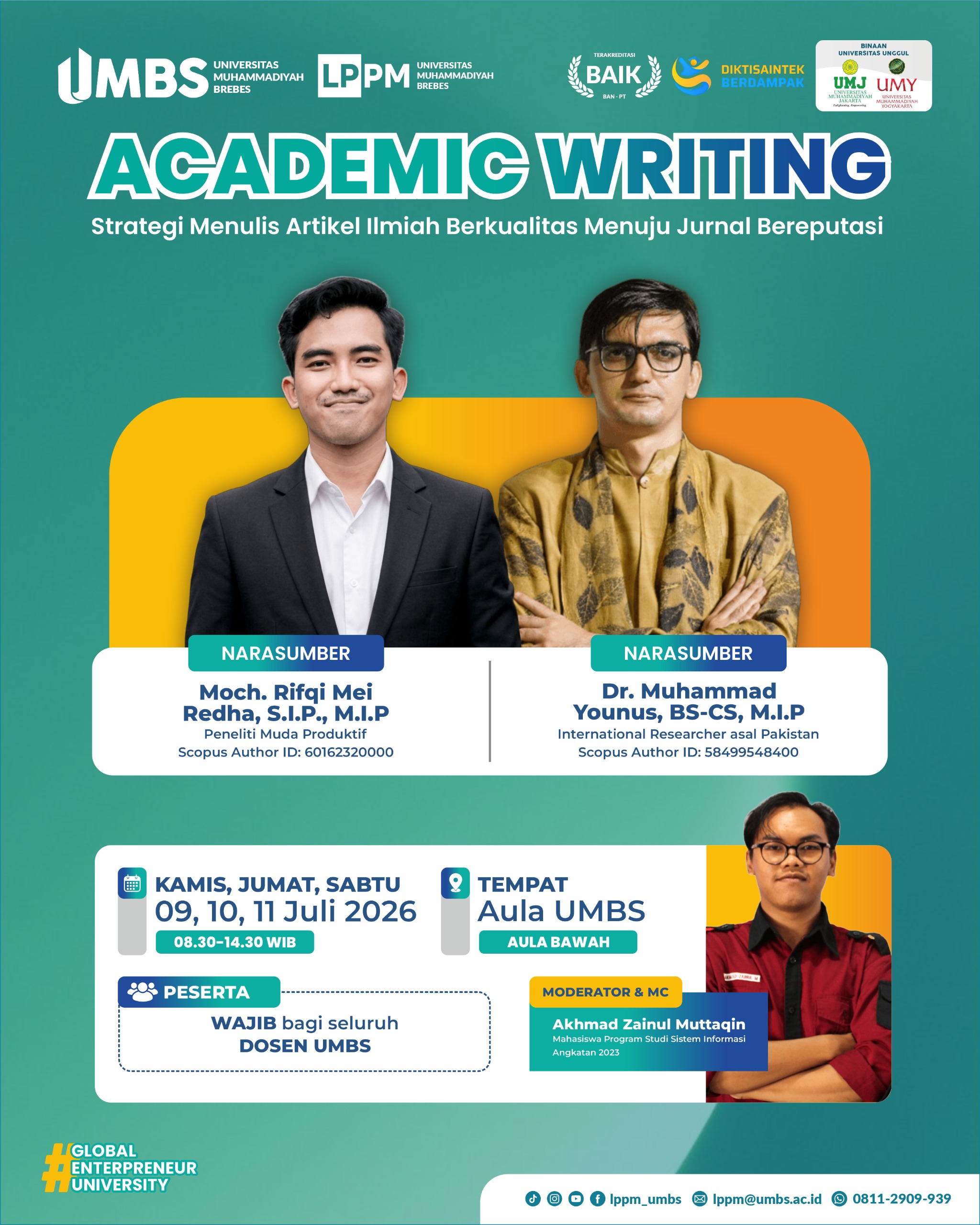"ACADEMIC WRITING: Strategi Menulis Artikel Ilmiah Berkualitas Menuju Jurnal Bereputasi"
