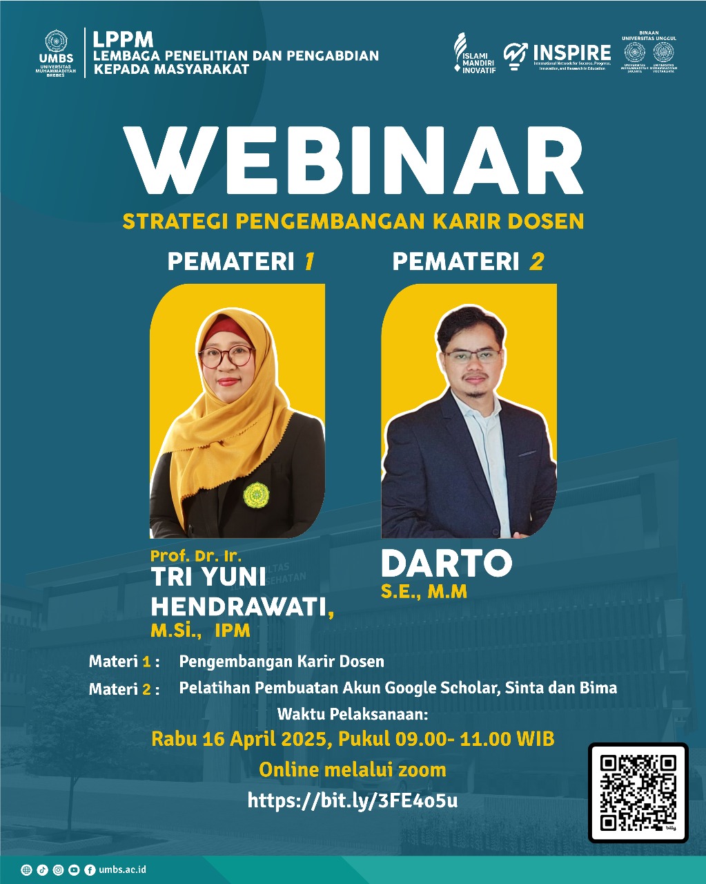 WEBINAR "STRATEGI PENGEMBANGAN KARIR DOSEN"
